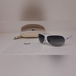 Dolce & Gabbana Vintage Sunglasses Y2K Gray Gradient Wrap D&G6025 66-10-115